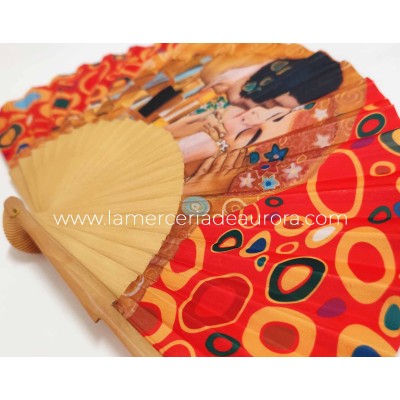 Abanico "El beso" de Klimt 2