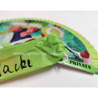 Abanico madera con funda "Tres muchachas con... 2