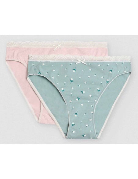 Pack bragas MIDI algodón fantasía 19071 de Ysabel Mora