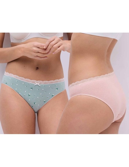 Pack bragas MIDI algodón fantasía 19071 de Ysabel Mora