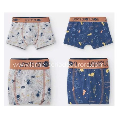 Bóxer infantil (pack 2 uds) Space de Waterlemon 2