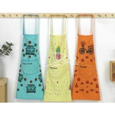 Delantal fantasía rizo algodón E178 de Dolz - 3 colores