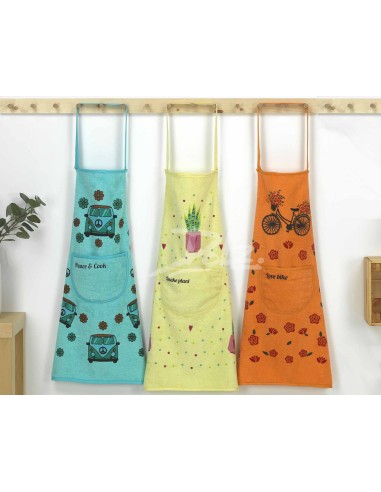 Delantal fantasía rizo algodón E178 de Dolz - 3 colores