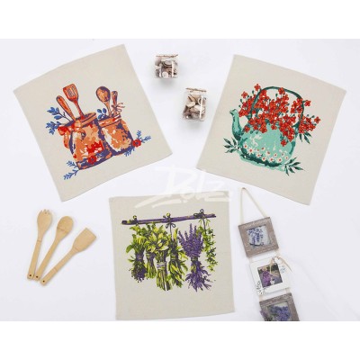 Paños de cocina rizo algodón estampados (pack 3 uds) E181...