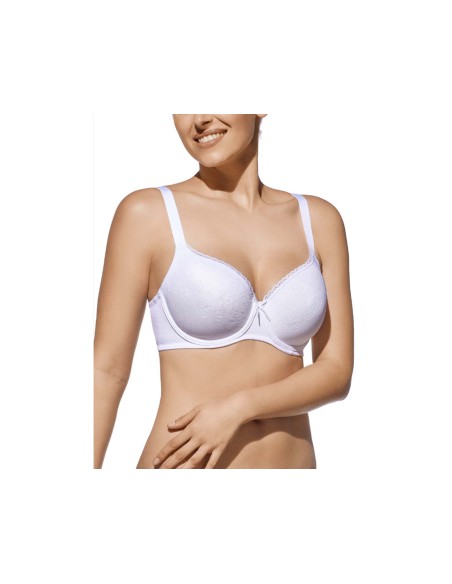 Sujetador Venus copa C con aros y relleno de Selene - BLANCO