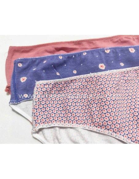 Braga midi (pack 3 uds) Pink flower & dots 221 de Waterlemon