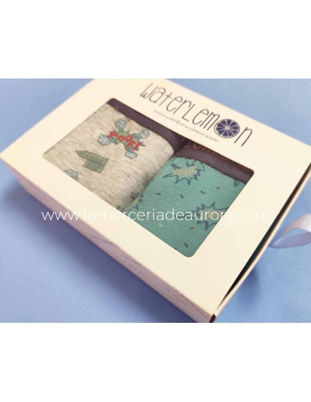 Bóxer infantil (pack 2 uds) Cómic 120 de Waterlemon