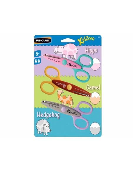 Tijeras infantiles corte decorativo (pack 3 uds) Zoo de Fiskars