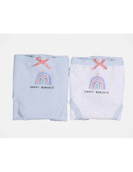 Bragas algodón niña Happy Moments (pack 2 uds) de Kehat