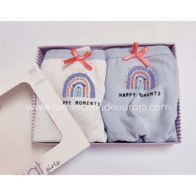 Bragas algodón niña Happy Moments (pack 2 uds) de Kehat 2