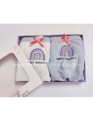 Bragas algodón niña "Happy Moments" (pack 2...