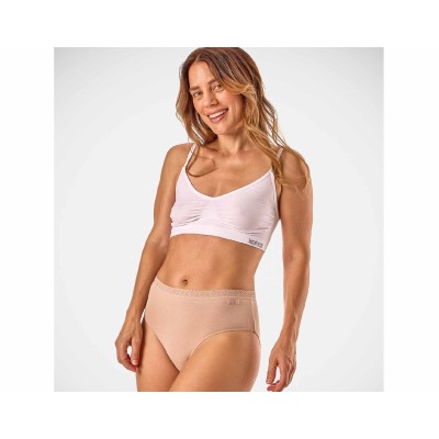 Braga midi algodón y encaje 4230 (pack 2 uds) de Kehat - NUDE