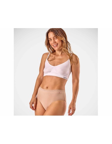 Braga midi algodón y encaje 4230 (pack 2 uds) de Kehat - NUDE