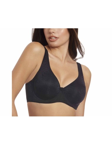 Sujetador Teresa copa C con aros sin relleno de Selene - NEGRO