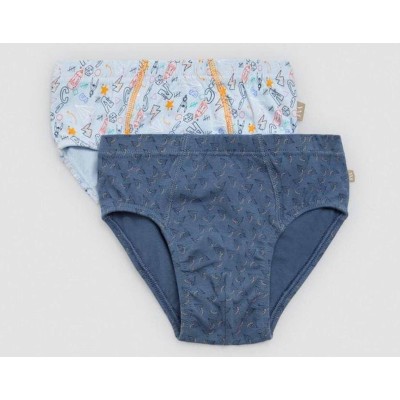 Slip infantil algodón (pack 2 uds) "School" de Ysabel Mora