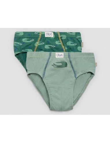 Slip infantil algodón (pack 2 uds) "Croc" de Ysabel Mora
