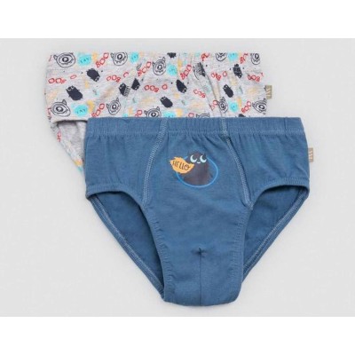 Slip infantil algodón (pack 2 uds) "Monster" de Ysabel Mora