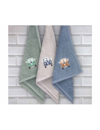 Paños de cocina rizo algodón bordado "Furgo" de...