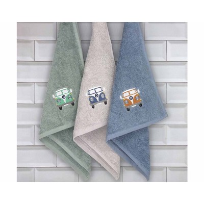 Paños de cocina rizo algodón bordado (pack 3 uds) "Furgo"...