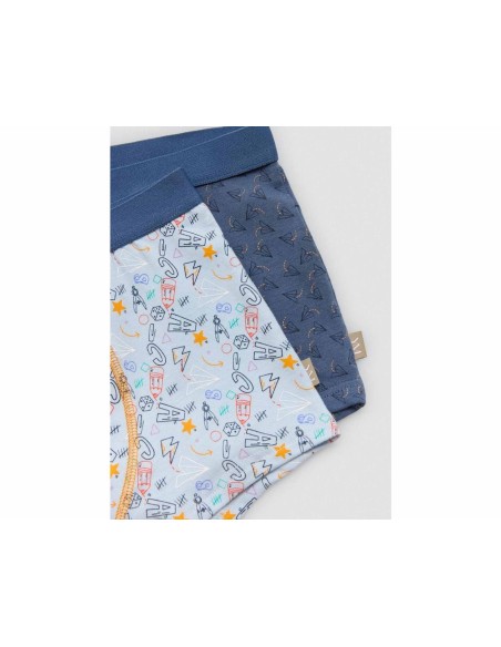Bóxer infantil algodón "School" (pack 2 uds) de Ysabel Mora