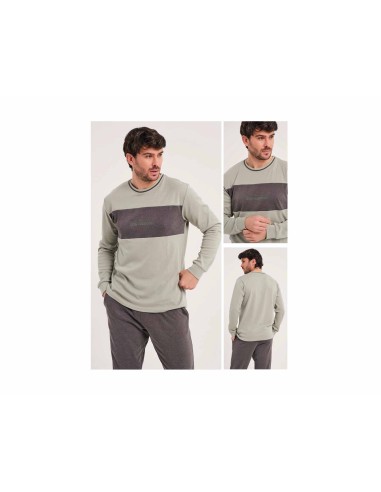 Pijama largo hombre interlock "Logo" de Don...