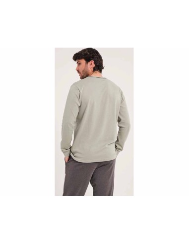 Pijama largo hombre interlock "Logo" DA25W301 de Don Algodón