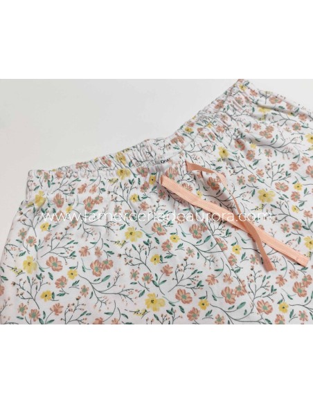 Pijama largo interlock mujer "Liberty" de Don Algodón - DETALLE