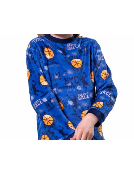 Pijama juvenil spandex "Basket" KN359 de Kinanit - DETALLE