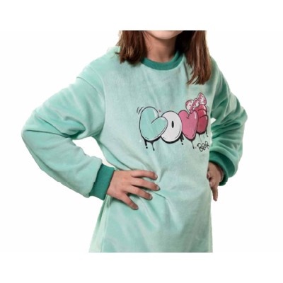 Pijama juvenil spandex "Love" KN359 de Kinanit 2