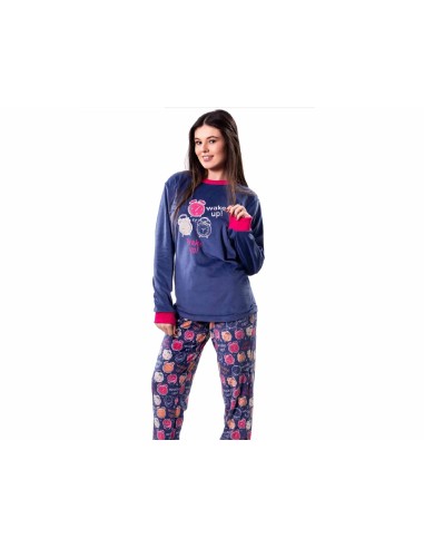 Pijama largo spandex mujer "Wake up!" de Kinanit
