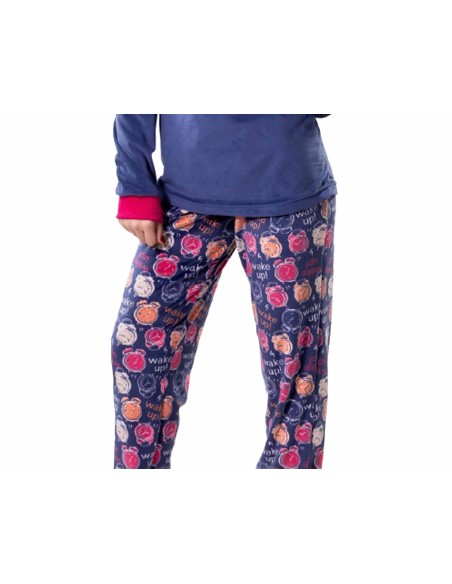 Pijama largo spandex mujer "Wake up!" de Kinanit - PANTALÓN