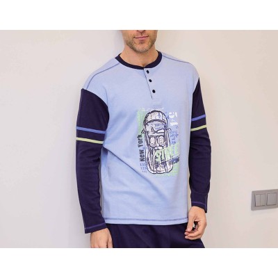 Pijama largo hombre interlock "Car Racing" 255632 de Muslher 2