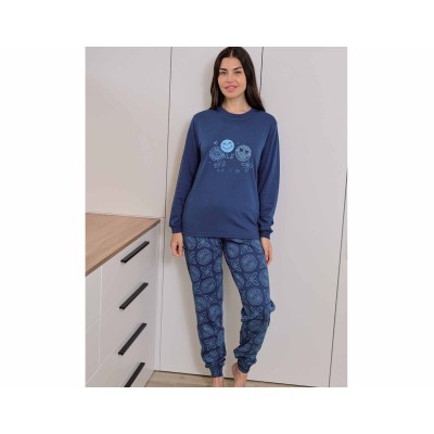 Pijama largo interlock mujer "Smile" de Muslher 2