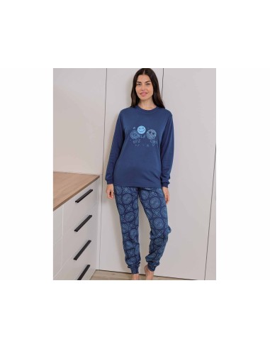 Pijama largo interlock mujer "Smile" 256629 de Muslher