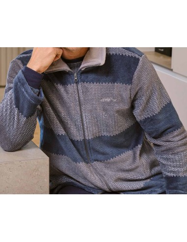 Bata corta hombre coralina cremallera "Cenefas...