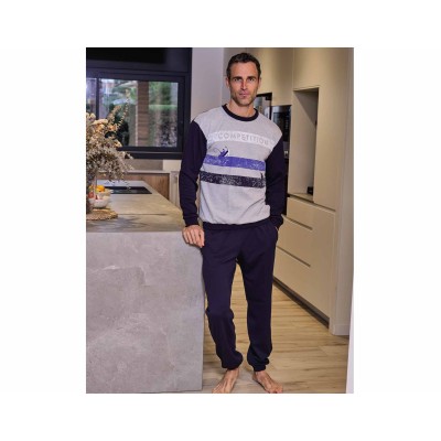 Pijama largo hombre interlock perchado "Competition" 255654 de Muslher