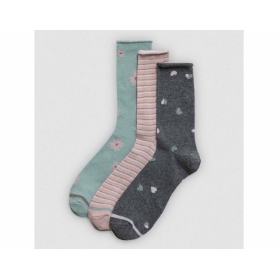 Calcetín mujer algodón puño rulo (packs 3 pares) 12942 de Ysabel Mora