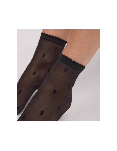 Minimedia corta 20 DEN "Geométrico negro" 18131 de Ysabel Mora