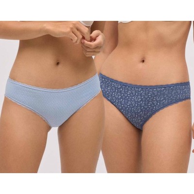 Braga midi algodón fantasía "White leaves" (pack 2 uds) 19472 de Ysabel Mora