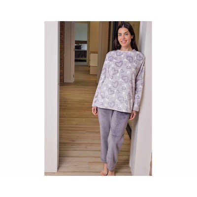 Pijama mujer coralina "Corazones" de Muslher