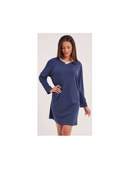 Camisón canalé mujer DA25W421 de Don Algodón