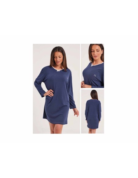 Camisón canalé mujer DA25W421 de Don Algodón