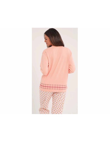 Pijama largo interlock mujer "Azteca" DA25W402 de Don Algodón