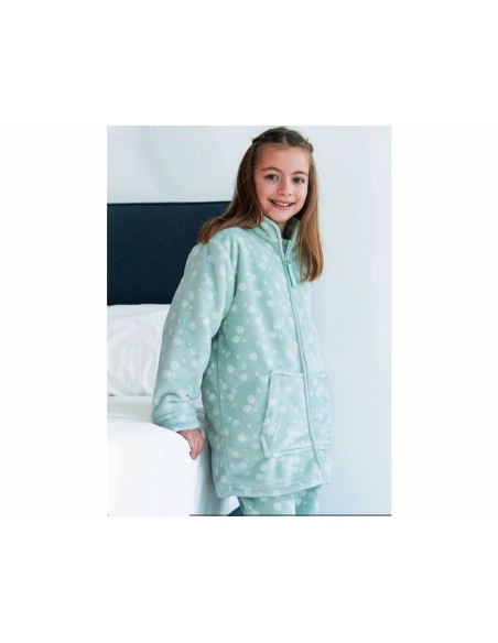 Bata corta coralina cremallera juvenil "Burbujas" PV25266 de Privata