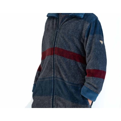 Bata corta coralina cremallera juvenil "Rayas" PV25261 de Privata 2