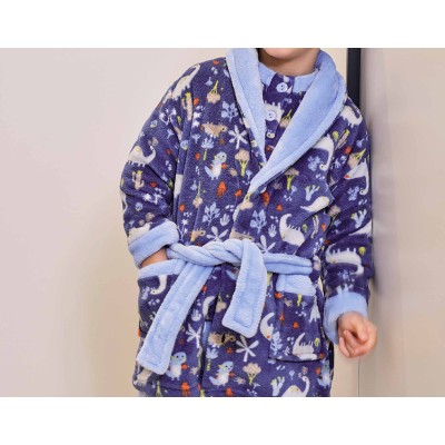 Bata infantil coralina "Dinosaurios" 258402 de Muslher 2