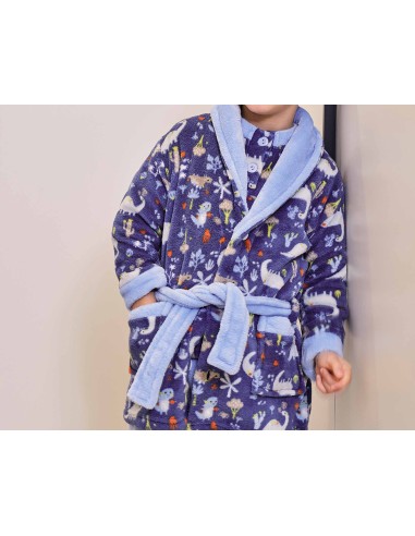 Bata infantil coralina "Dinosaurios" 258402 de Muslher