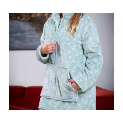 Bata corta coralina cremallera mujer "Burbujas" PV25481 de Privata 2