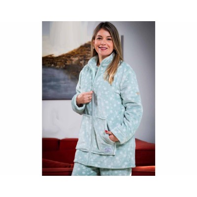 Bata corta coralina cremallera mujer "Burbujas" PV25481 de Privata