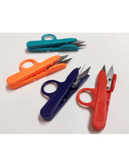 Tijera corta hilos (12 cms) con mango - 4 colores
